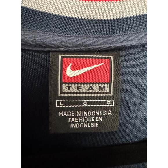 Vintage Nike New Jersey Nets Warm-Up Short Sleeved Jersey Mens L NBA Button Up - Picture 6 of 8